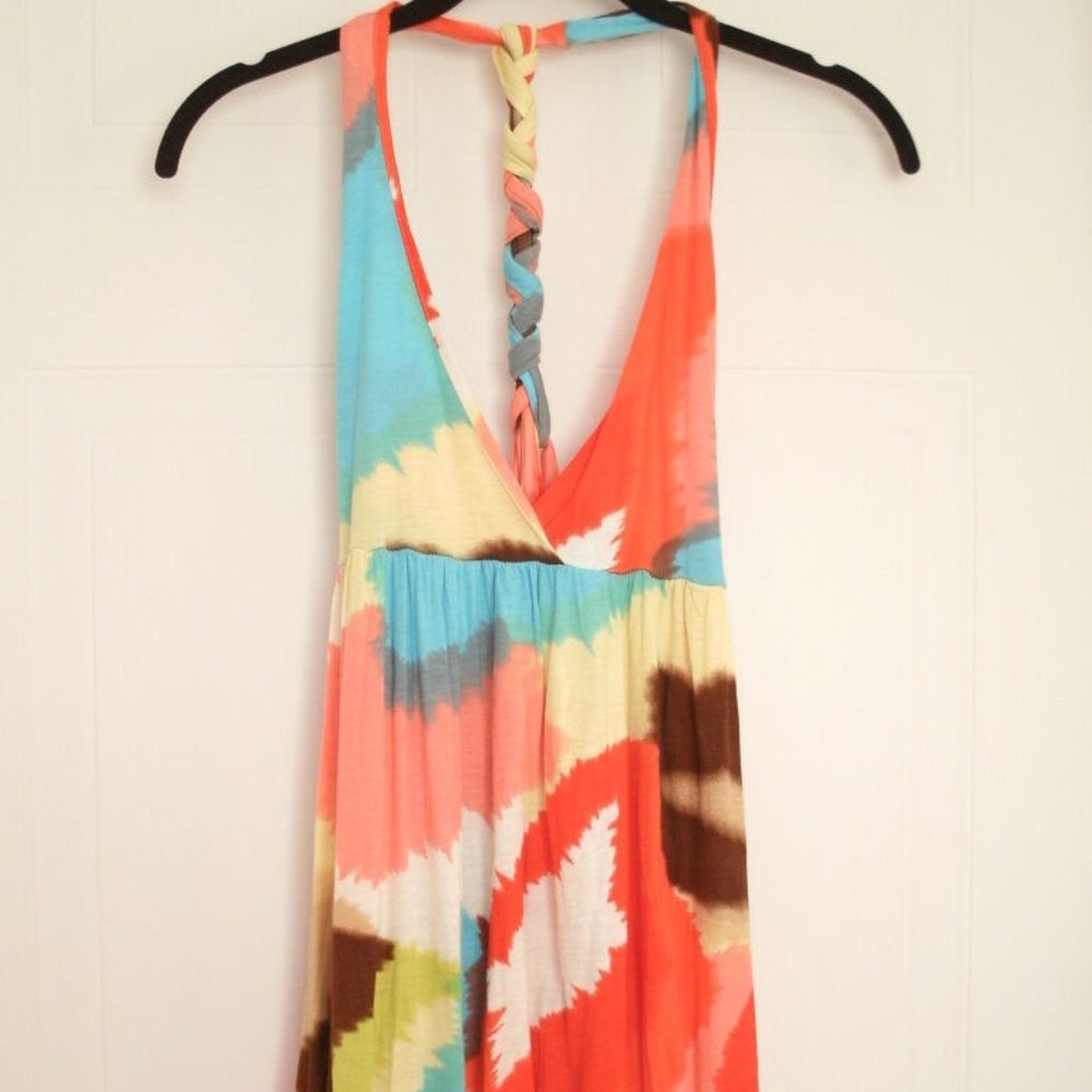 Easel Halter Braided  Strap Tank Multicolor ( S )